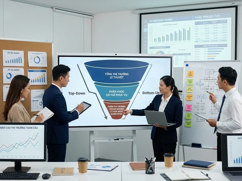 Đánh giá tiềm năng thị trường qua quy mô, tăng trưởng, nhu cầu và cạnh tranh